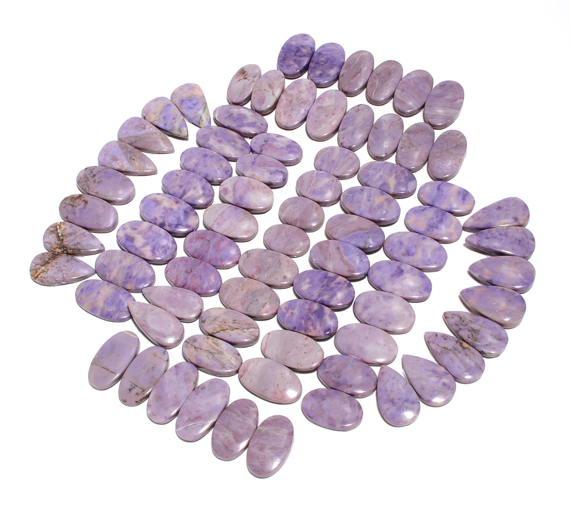 Natural Lavender Jade Pair – Soft Purple Healing Stones from Turkey - Image 4