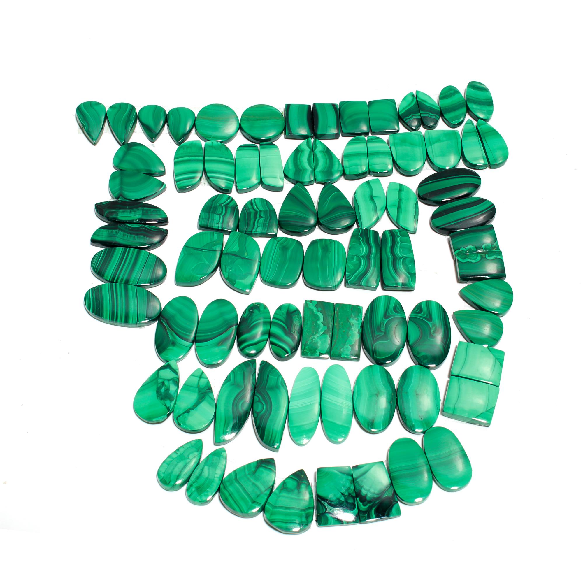 Natural Malachite Pairs – Deep Green Banded Healing Stones from Congo, Africa - Image 3