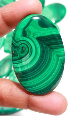 Natural Malachite Raw Crystal – Deep Green Banded Healing Stone from Congo, Africa