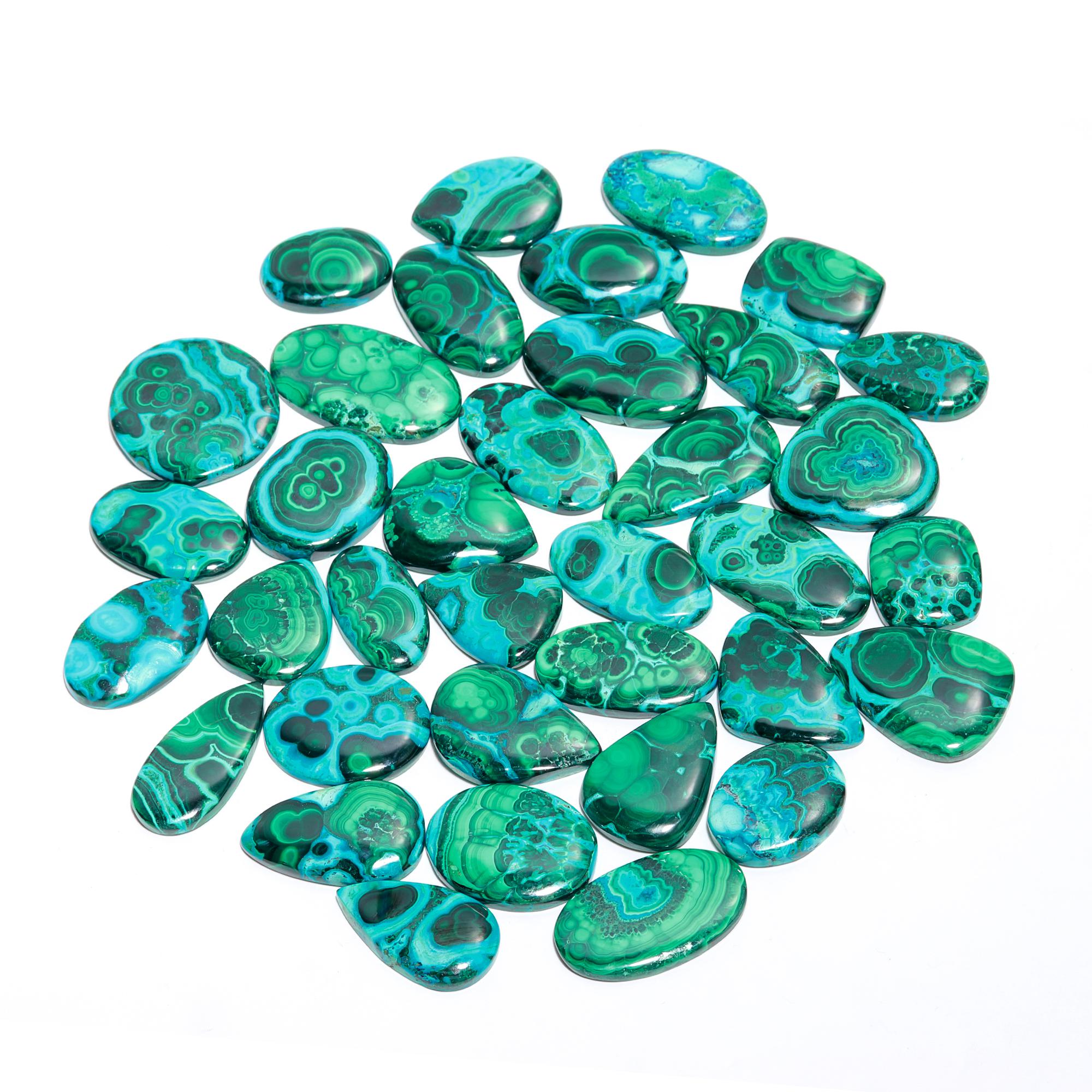 Natural Chrysocolla & Malachite Tumbled Stone – Deep Blue-Green Healing Crystal from Africa - Image 2