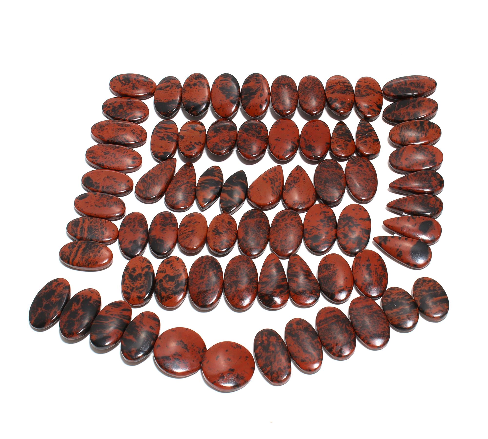 Natural Mahogany Obsidian Pair – Deep Black & Red Crystals from Mexico - Image 2