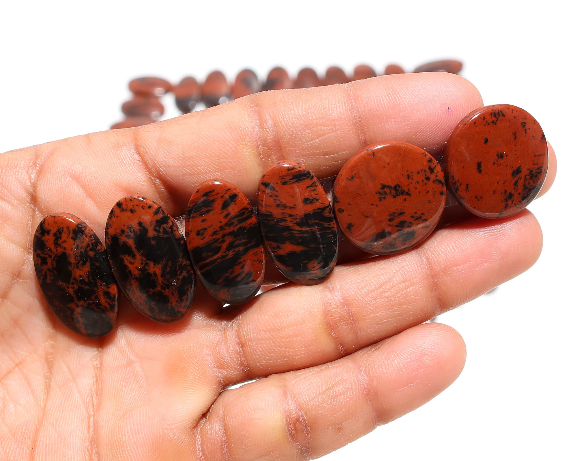 Natural Mahogany Obsidian Pair – Deep Black & Red Crystals from Mexico - Image 3