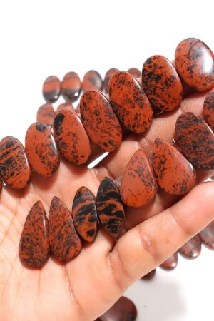 Natural Mahogany Obsidian Pair – Deep Black & Red Crystals from Mexico