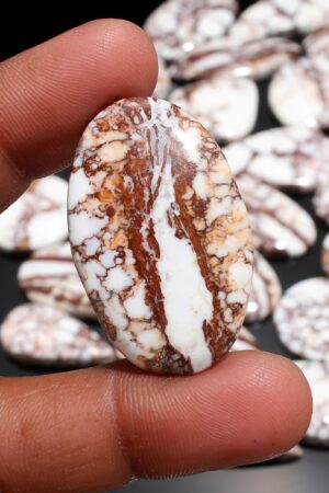 Natural Wild Horse Stone – Earthy Red & White Desert Crystal from Arizona, USA