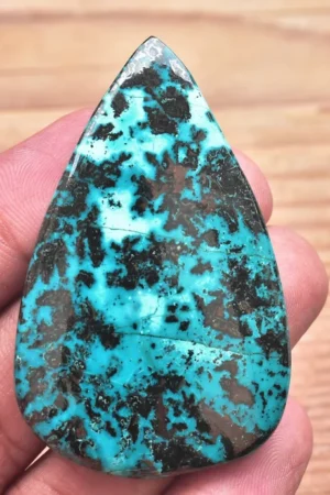 Azurite Cabochon / AAA+++ Top Grade Azurite Gemstone / High Quality / For Jewelry / Pear Shape 103.00 Ct. / 56x35x6 mm / Loose Gemstone E-891