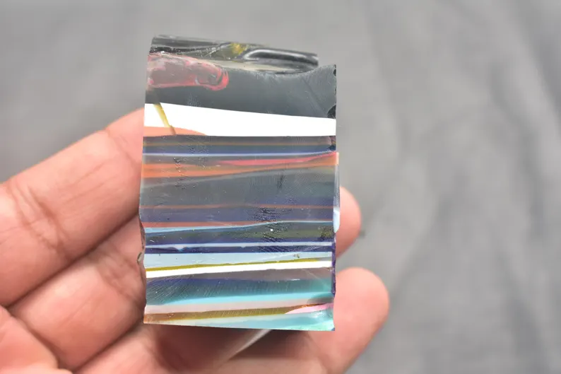 Surfite Surfboard Resin Wholesale Bulk Rough Surfstone Slices From California Gemstone / 58x38x34 mm / 368.50 Ct. / Loose Gemstone / Q-191