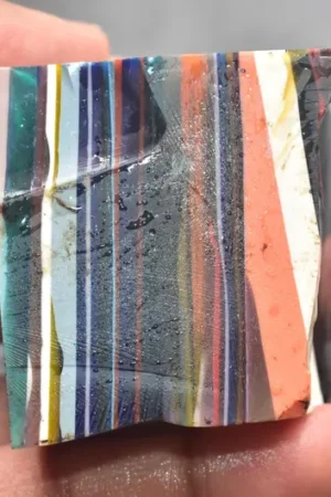 Surfite Surfboard Resin Wholesale Bulk Rough Surfstone Slices From California Gemstone / 51x47x40 mm / 612.70 Ct. / Loose Gemstone / Q-193