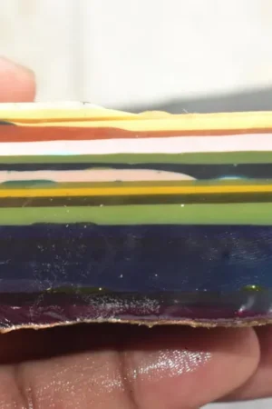 Surfite Surfboard Resin Wholesale Bulk Rough Surfstone Slices From California Gemstone / 75x46x35 mm / 634.10 Ct. / Loose Gemstone / Q-197