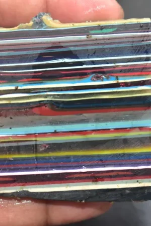 Surfite Surfboard Resin Wholesale Bulk Rough Surfstone Slices From California Gemstone / 58x56x16 mm / 288.60 Ct. / Loose Gemstone / Q-199