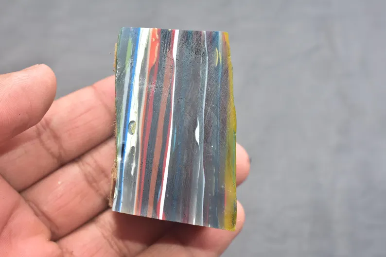 Surfite Surfboard Resin Wholesale Bulk Rough Surfstone Slices From California Gemstone / 81x40x40 mm / 751.75 Ct. / Loose Gemston