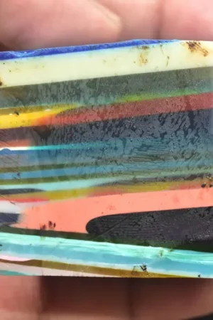 Surfite Surfboard Resin Wholesale Bulk Rough Surfstone Slices From California Gemstone / 55x47x46 mm / 644.95 Ct. / Loose Gemstone / Q-198