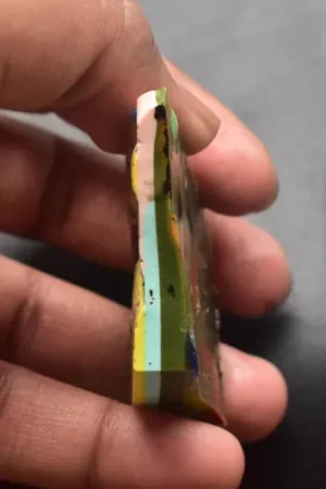 Surfite Surfboard Resin Wholesale Bulk Rough Surfstone Slices From California Gemstone / 37x37x28 mm. / 92.41 Ct. / Loose Gemstone / Q-203