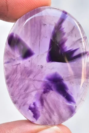 Star Amethyst Cabochon / High Quality Star Amethyst Trapiche Gemstone / Oval Shape / 56.00 Ct. / 39x28x6 mm / Loose Gemstone G-223
