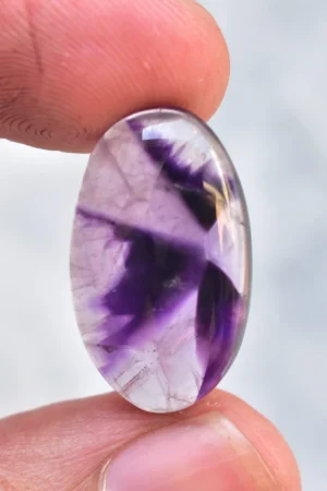 Star Amethyst Cabochon / High Quality Star Amethyst Trapiche Gemstone / Ring Size / Oval Shape / 15.05 Ct. / 23x14x6 mm / Loose Gemstone G292
