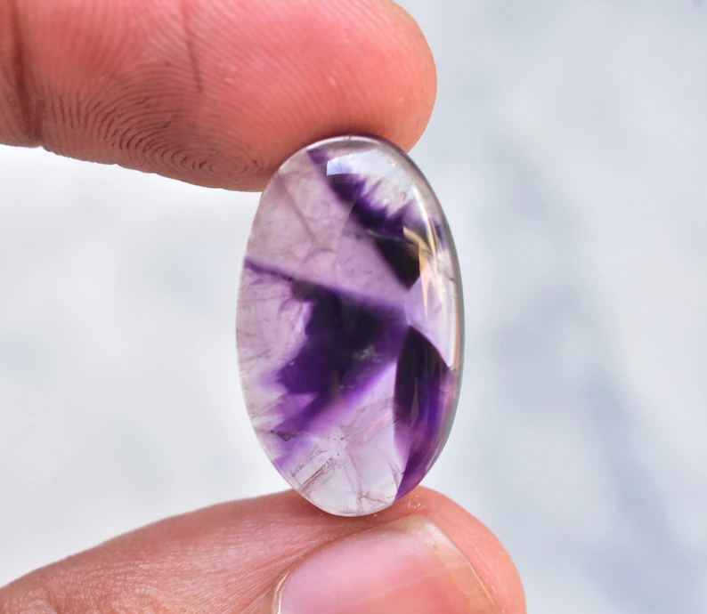 Star Amethyst Cabochon / High Quality Star Amethyst Trapiche Gemstone / Ring Size / Oval Shape / 15.05 Ct. / 23x14x6 mm / Loose Gemstone G292