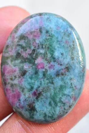 Ruby Kyanite Cabochon / Top Selection Ruby Kyanite Gemstone / Oval Shape / 43.55 Ct. / 33x25x5 mm / Loose Gemstone G-761