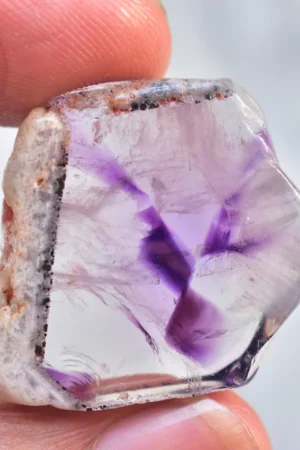 Star Amethyst Slice / Purple Star Trapiche Amethyst Slice (Polished) / Freeform Shape / 46.25 Ct. / 34x29x6 mm / Loose Gemstone H-118
