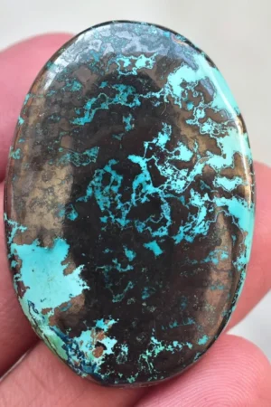 Azurite Cabochon / Top Grade Azurite Gemstone / Oval Shape / 87.00 Ct. / 40x27x5 mm / Loose Gemstone H-80