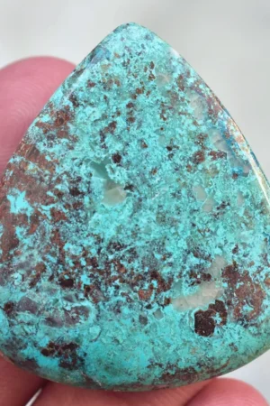 Azurite Cabochon / Top Grade Azurite Gemstone / Pear Shape / 53.15 Ct. / 40x37x5 mm / Loose Gemstone H-84