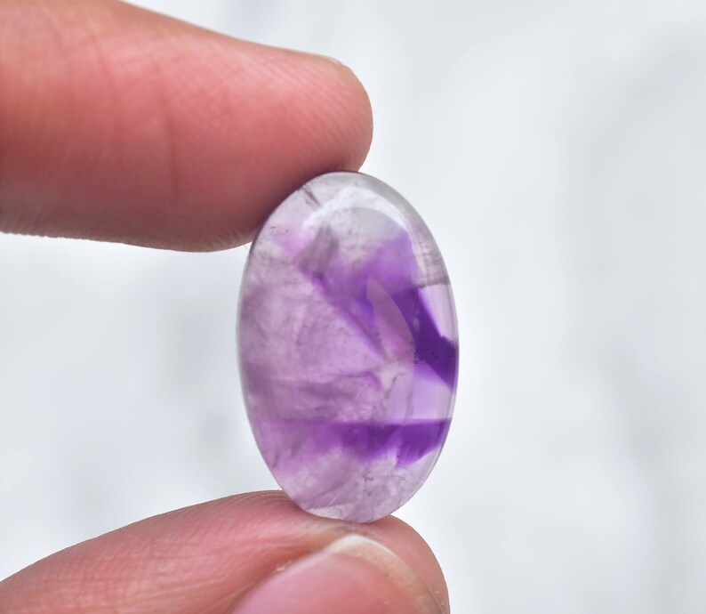 Star Amethyst Cabochon / High Quality Star Amethyst Trapiche Gemstone / Oval Shape / 13.85 Ct. / 21x13x6 mm / Loose Gemstone H-821