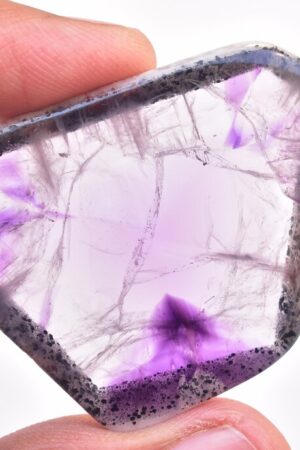 Star Amethyst Slice / Purple Star Trapiche Amethyst Slice (Polished) / Freeform Shape / 70.85 Ct. / 42x34x5 mm / Loose Gemstone / I-589