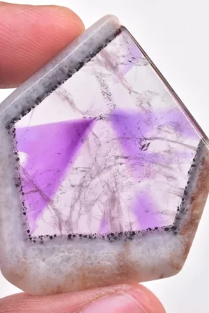 Star Amethyst Slice / Purple Star Trapiche Amethyst Slice (Polished) / Freeform Shape / 60.55 Ct. / 43x35x5 mm / Loose Gemstone / I-579