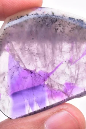 Star Amethyst Slice / Purple Star Trapiche Amethyst Slice (Polished) / Freeform Shape / 73.10 Ct. / 42x36x6 mm / Loose Gemstone / I-583