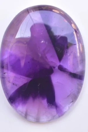 Star Amethyst Cabochon / High Quality Star Amethyst Trapiche Gemstone / Oval Shape / 60.05 Ct. / 37x28x6 mm / Loose Gemstone I-870