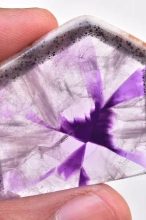 Star Amethyst Slice / Purple Star Trapiche Amethyst Slice (Polished) / Freeform Shape / 53.35 Ct. / 39x33x4 mm / Loose Gemstone / I-581