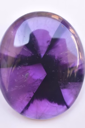 Star Amethyst Cabochon / High Quality Star Amethyst Trapiche Gemstone / Oval Shape / 57.30 Ct. / 35x29x7 mm / Loose Gemstone I-867