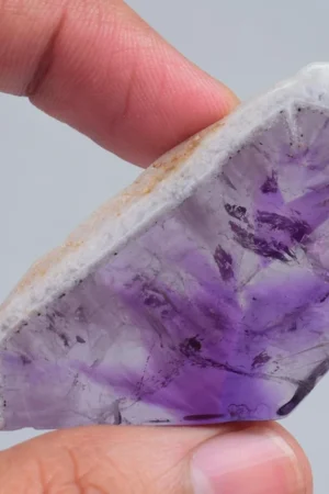 Star Amethyst Slice / Purple Star Trapiche Amethyst Slice (Polished) / Freeform Shape / 80.00 Ct. / 57x31x6 mm / Loose Gemstone / N-7