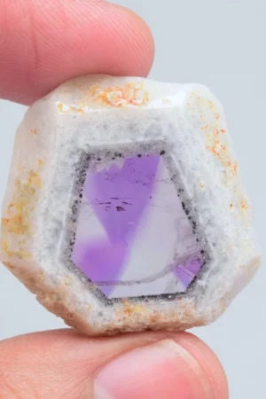 Star Amethyst Slice / Purple Star Trapiche Amethyst Slice (Polished) / Freeform Shape / 44.35 Ct. / 30x30x6 mm / Loose Gemstone / N-4