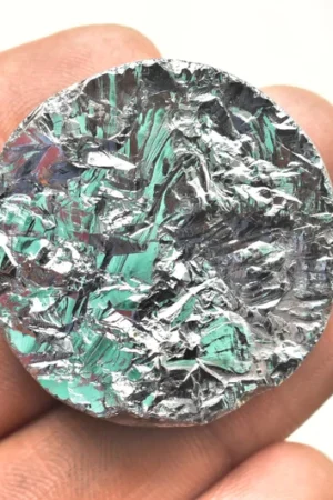 Title: Silicon Druzy Cabochon / Top Grade Silicon Druzy Gemstone / Round Shape / 77.45 Ct. / 34×8 mm. / Loose Gemstone / O‑601