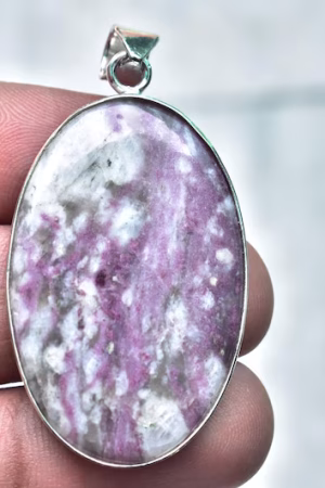 Title: Pink Tourmaline Cabochon / Stamped 925 Sterling Silver Pendant / For Jewelry / Pear Shape / Loose Gemstone Jewelry P‑349