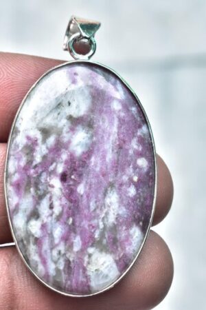 Pink Tourmaline Cabochon / Stamped 925 Sterling Silver Pendant / For Jewelry / Oval Shape / Loose Gemstone Jewelry P-347