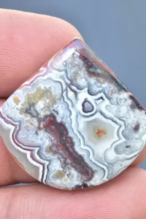 Crazy Lace Agate Cabochon / Crazy Lace Agate Gemstone / Freeform Shape / 32.05 Ct. / 29x30x6 mm. / Loose Gemstone / Q-146
