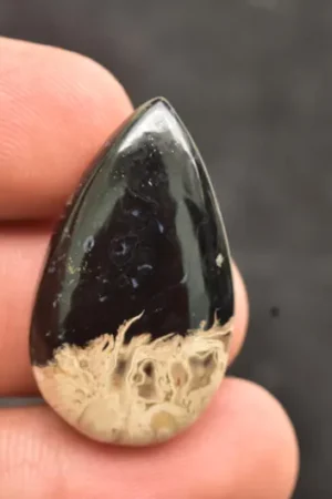 Title: Seam Agate Cabochon / Moroccan Seam Agate Gemstone / Moroccan Agate / For Jewelry / Oval Shape / 49.65 Ct / 38×23×6 mm / Loose Gemstone / Q-152