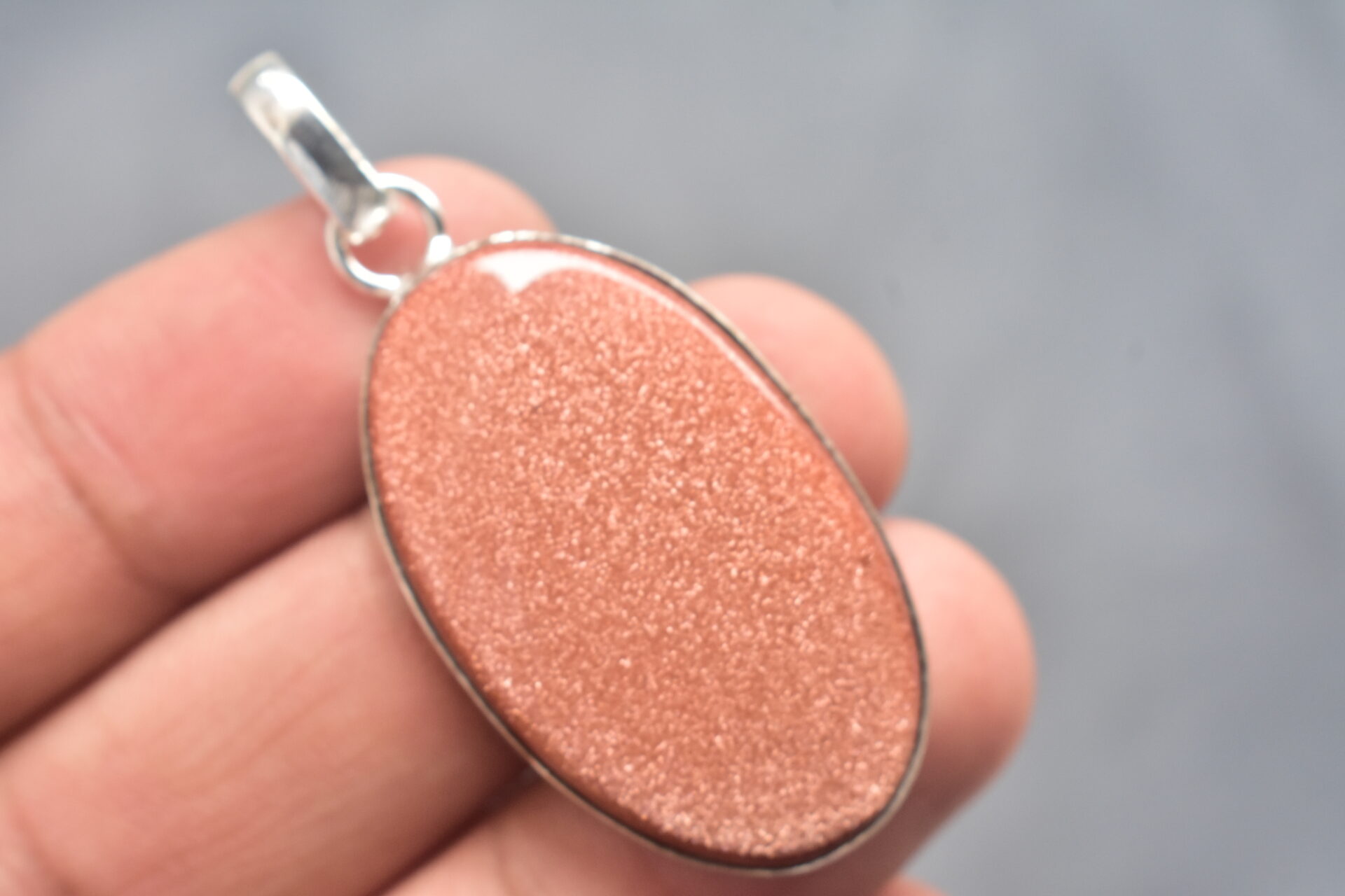 Sun Sitara Cabochon / Plated Silver Pendant / For Jewelry / Oval Shape / Loose Gemstone Jewelrys A-294 - Image 3