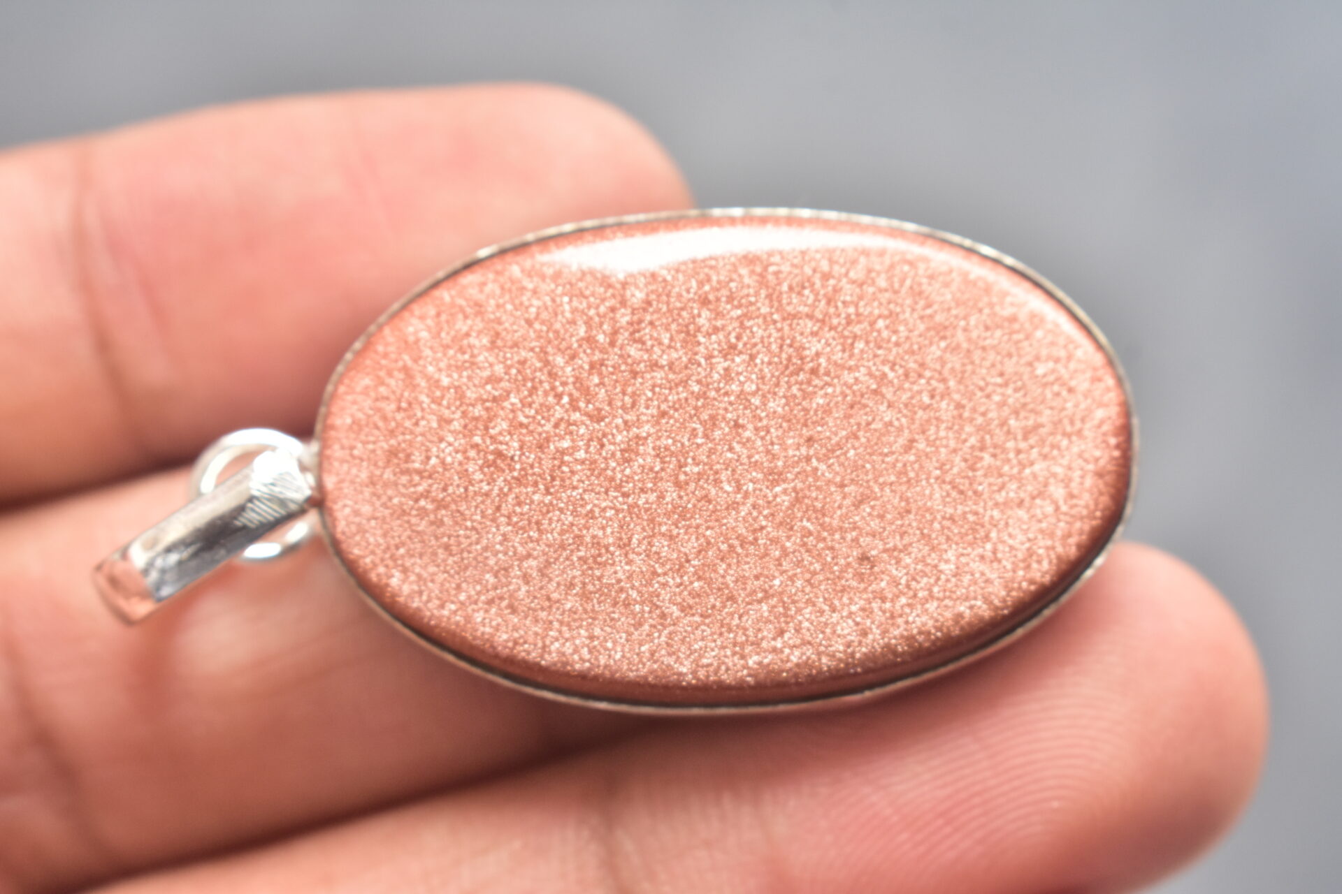 Sun Sitara Cabochon / Plated Silver Pendant / For Jewelry / Oval Shape / Loose Gemstone Jewelrys A-294 - Image 4