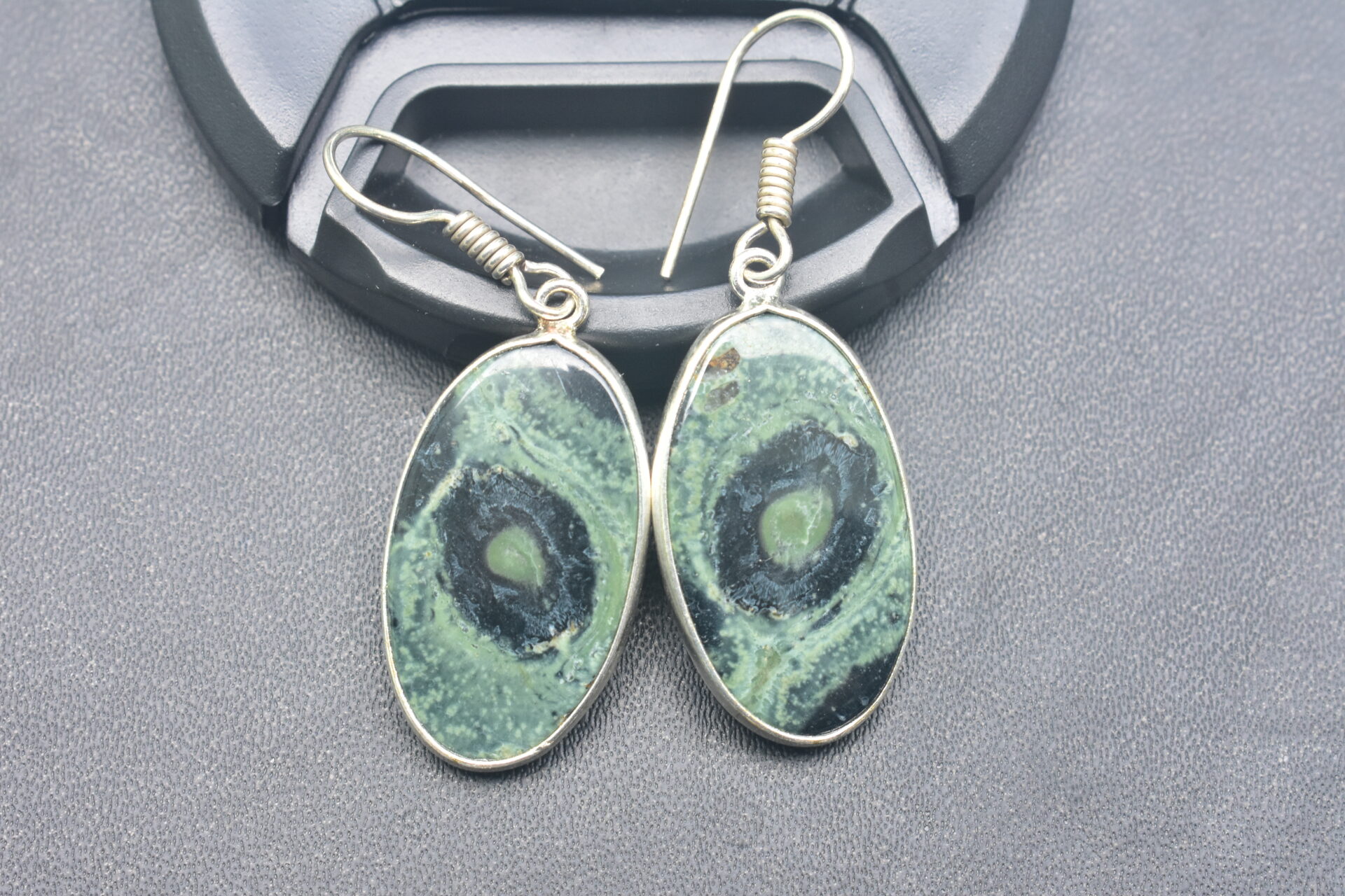 Kambaba Jasper Cabochon / Plated Silver Earring / For Jewelry / Oval Shape / Loose Gemstone Jewelrys A-226