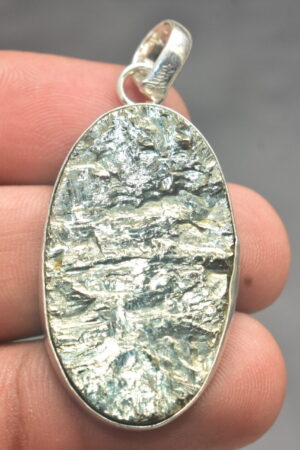 Pyrite Cabochon / Plated Silver Pendant / For Jewelry / Oval Shape / Loose Gemstone Jewelrys A-258