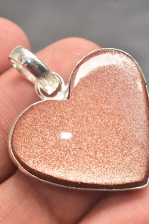 Sun Sitara Cabochon / Plated Silver Pendant / For Jewelry / Heart Shape / Loose Gemstone Jewelrys A-275