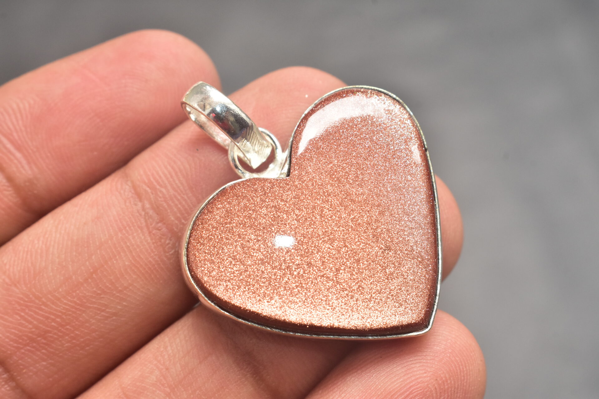 Sun Sitara Cabochon / Plated Silver Pendant / For Jewelry / Heart Shape / Loose Gemstone Jewelrys A-275