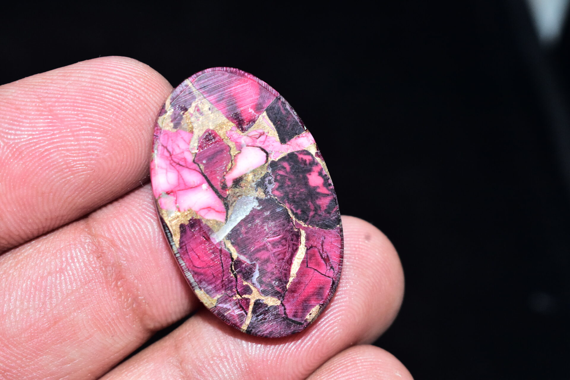 Red Copper Turquoise Cabochon / Turquoise Cabochon / Oval Shape / 31.35 ct. / 32x20x5 mm. / Loose Gemstone / Q-605 - Image 3