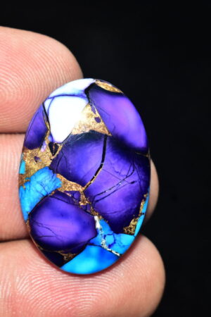 Blue Copper Turquoise Cabochon / Turquoise Cabochon / Oval Shape / 26.05 ct. / 29x19x5 mm. / Loose Gemstone / Q-600