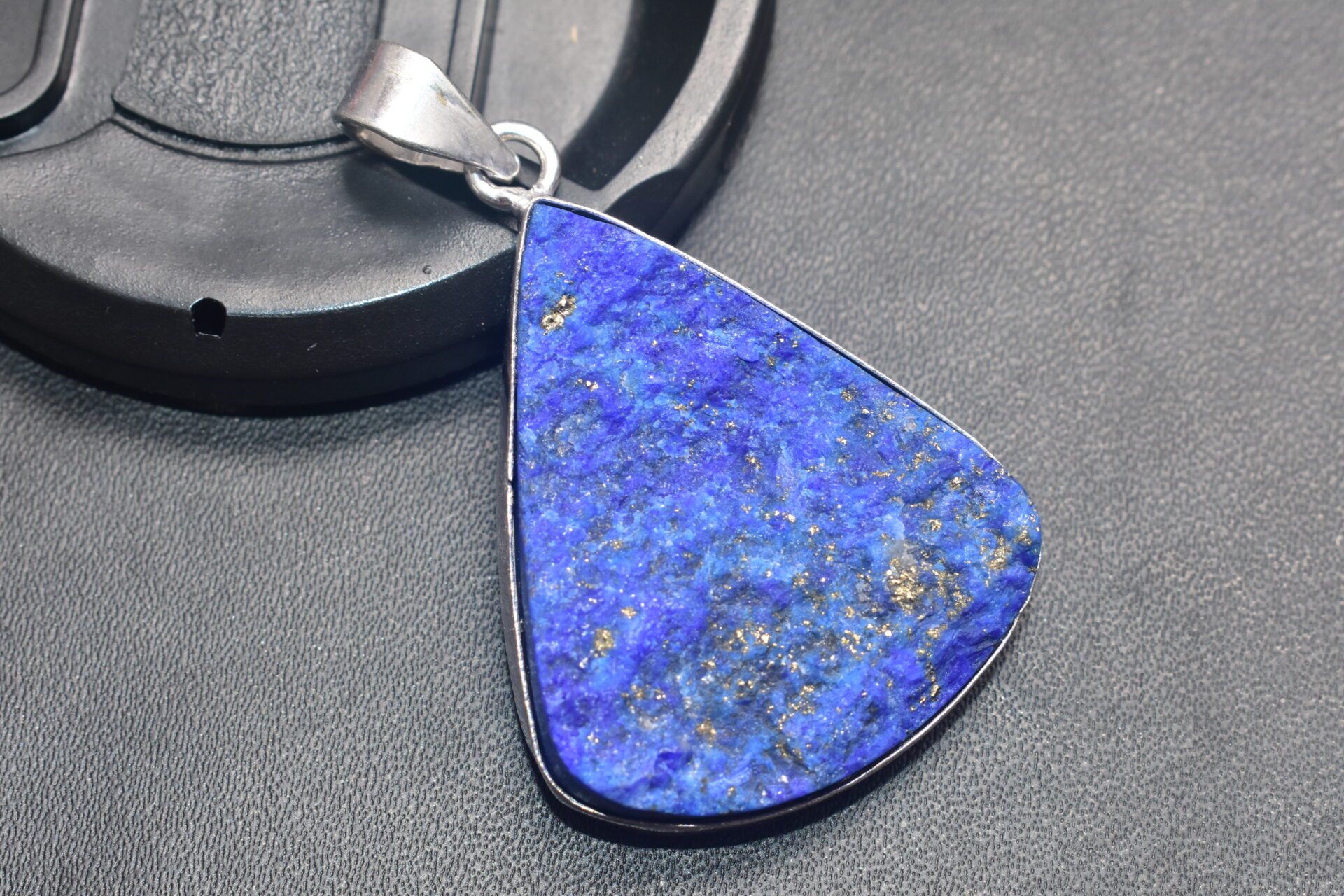 Lapis Lazuli Cabochon / Plated Silver Pendant / For Jewelry / Pear Shape / Loose Gemstone Jewelrys A-282