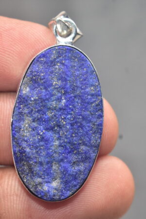 Lapis Lazuli Cabochon / Plated Silver Pendant / For Jewelry / Oval Shape / Loose Gemstone Jewelrys A-279