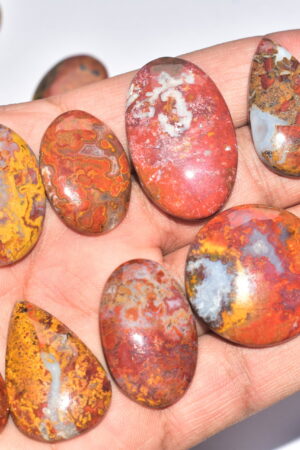 Top Grade !!! Seam Agate lot Cabochon / for Jewelry / Mix Shape And Size / 150.71 grams / Q- 812 / [ 22 Pc ]