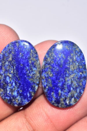 Lapis Lazuli Pair Cabochon / Lapis Lazuli Pair Gemstone / For Jewelry / Oval Shape / 30.05 ct. / 23x15x4 mm. / Loose Gemstone Q-714