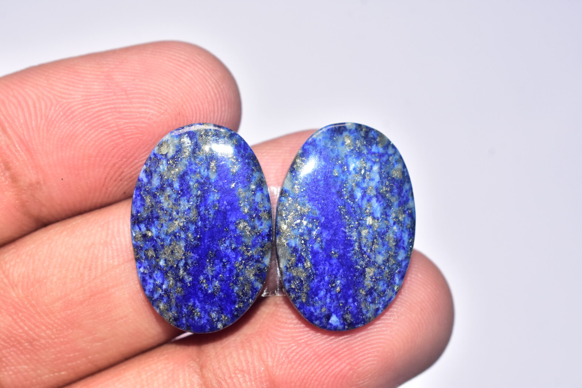 Lapis Lazuli Pair Cabochon / Lapis Lazuli Pair Gemstone / For Jewelry / Oval Shape / 30.05 ct. / 23x15x4 mm. / Loose Gemstone Q-714 - Image 3